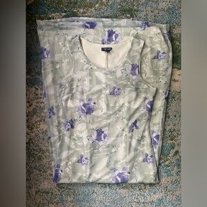 Vintage Y2K My Michelle sheer sleeveless purple floral maxi dress, size large